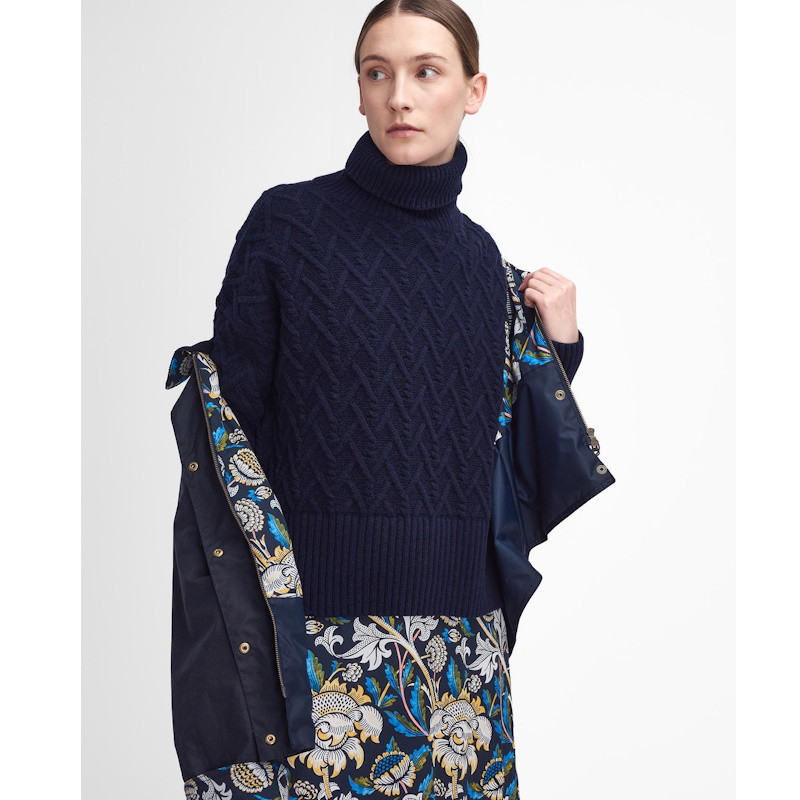 Veste huilée Rendall femme Barbour x William Morris