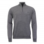 Pull Col Zip Norfolk Merino Laksen
