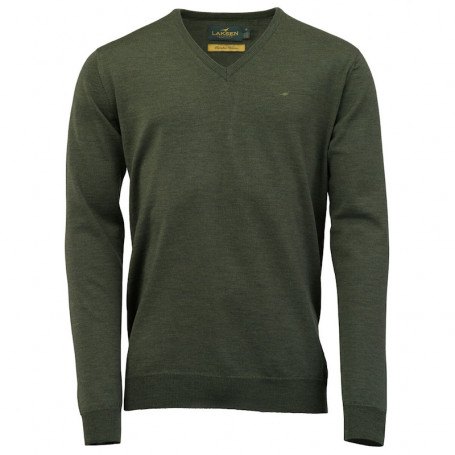 Pull Col V Sussex Merino Laksen