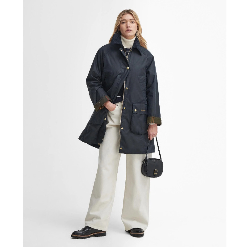 Veste Longue Huilée Beadnell Femme Barbour