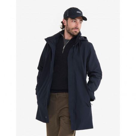 Parka Imperméable Aigle Pour Homme Taille XL - Noir, Polyester, 3 Poches, Capuche, Occasion Bon état