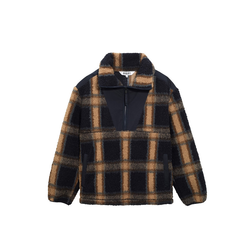 Fleece Pull Polaire Plaid Veste Polaire Sherpa Chemise Polaire