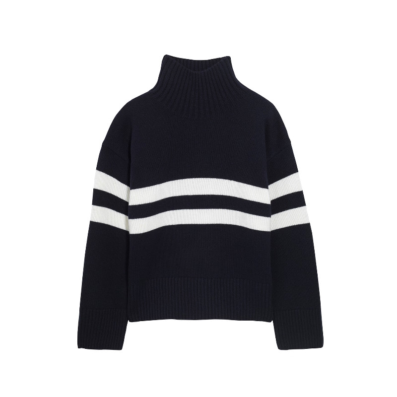 Pull Marinière Col V Femme Aigle
