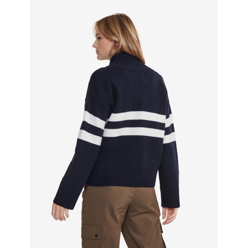 Pull Marinière Col V Femme Aigle