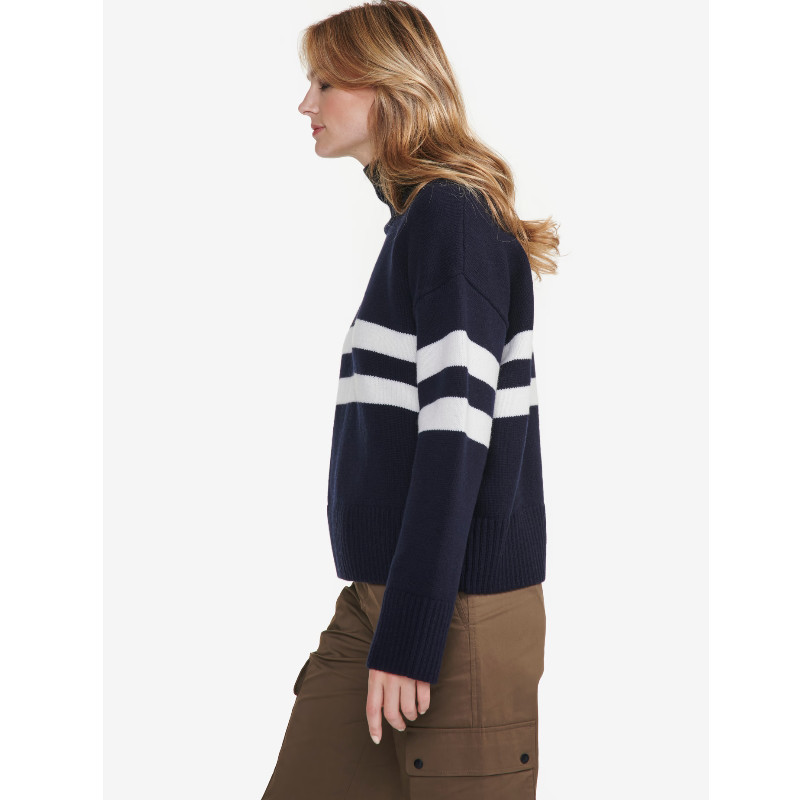 Pull Marinière Col V Femme Aigle