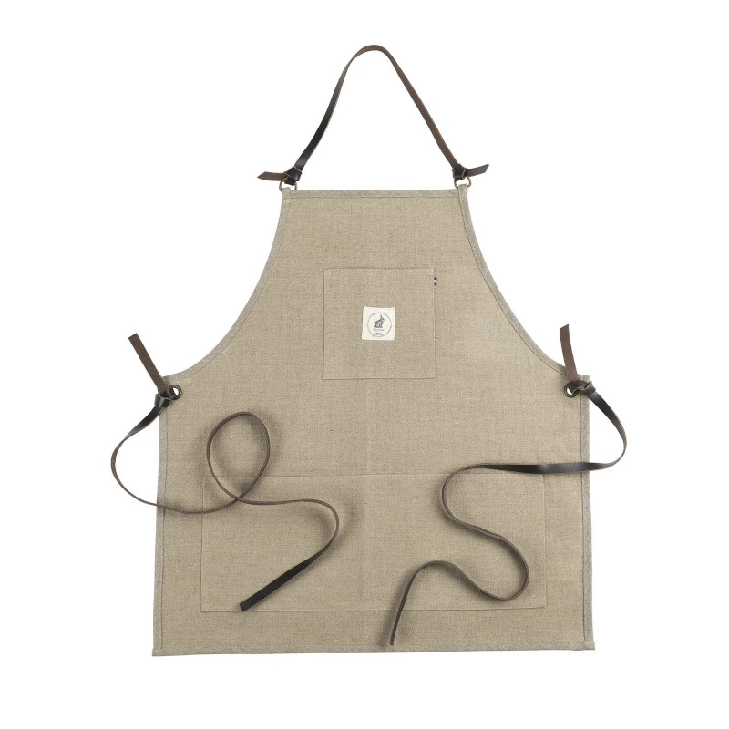 Tablier en Cuir et Lin La Garenne