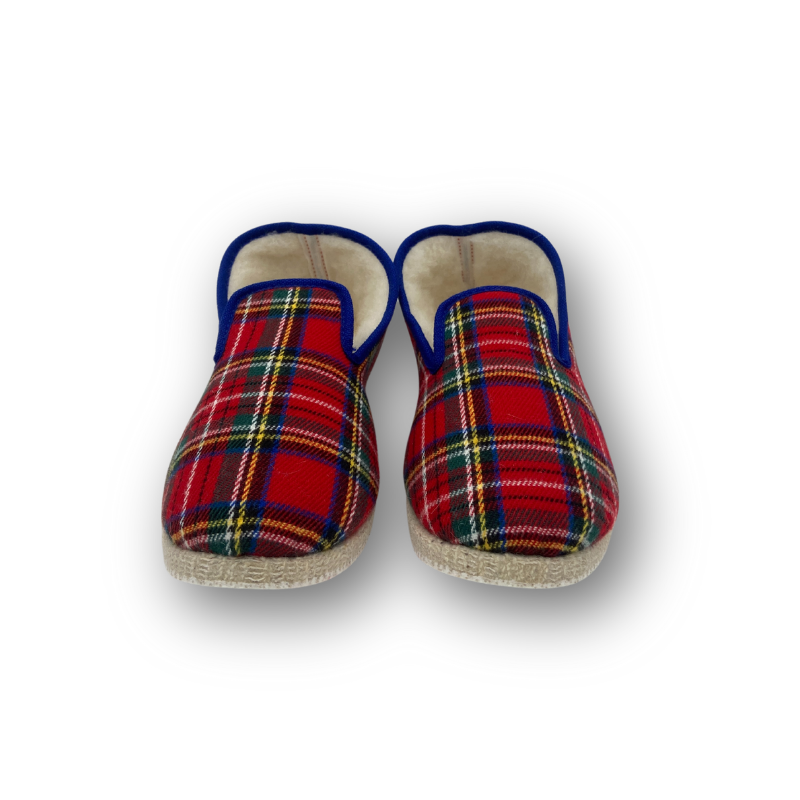 Clairoix Rondinaud geruite pantoffels