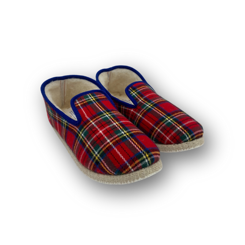 Clairoix Rondinaud geruite pantoffels