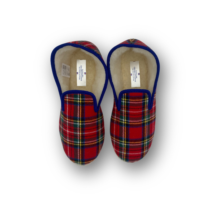 Clairoix Rondinaud geruite pantoffels