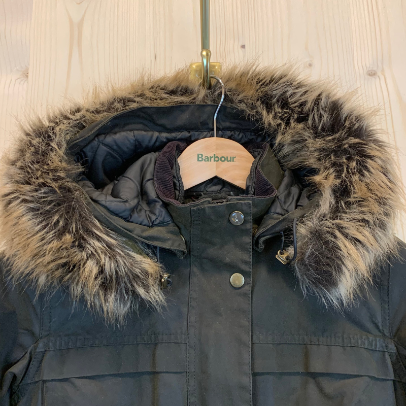 Parka Huilée Dartford Barbour Femme - S/M - Vert Olive - Seconde Main