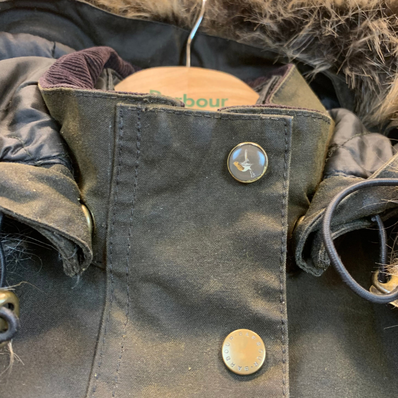 Parka Huilée Dartford Barbour Femme - S/M - Vert Olive - Seconde Main