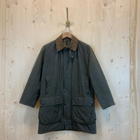 Veste Huilée Border Barbour - S - Vert Olive - Seconde Main