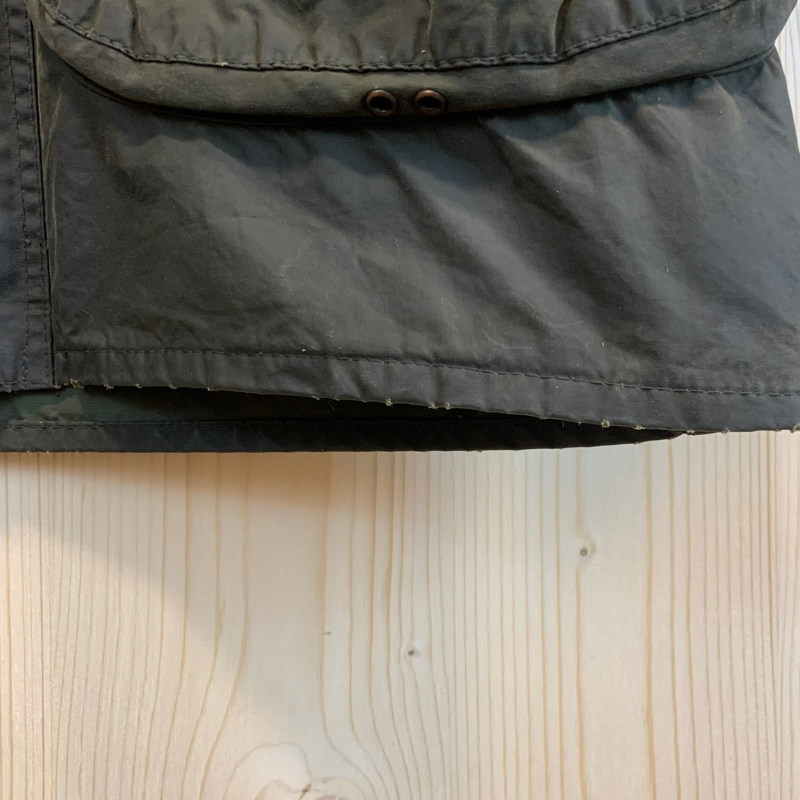 Veste Huilée Border Barbour - S - Vert Olive - Seconde Main