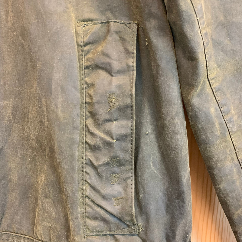 Veste Huilée Border Barbour - S - Vert Olive - Seconde Main