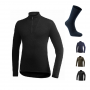 Maillot zippé Turtleneck 200g Woolpower avec chaussettes offertes