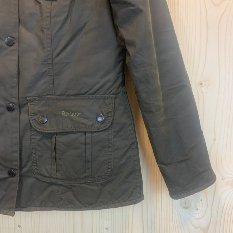 Veste Huilée SMU Utility Barbour Femme - M/L - Vert Olive - Seconde Main
