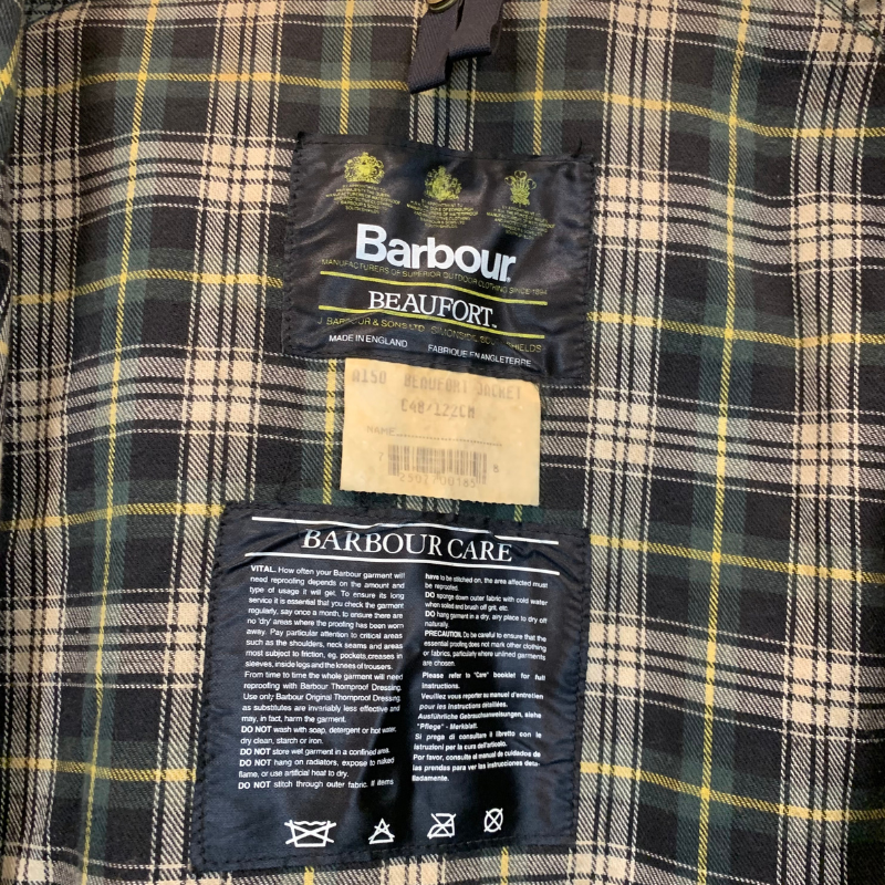Veste Huilée Beaufort Barbour - 3XL - Vert Olive - Seconde Main