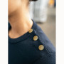 Pull marin Cras femme Marine Nationale X Saint James