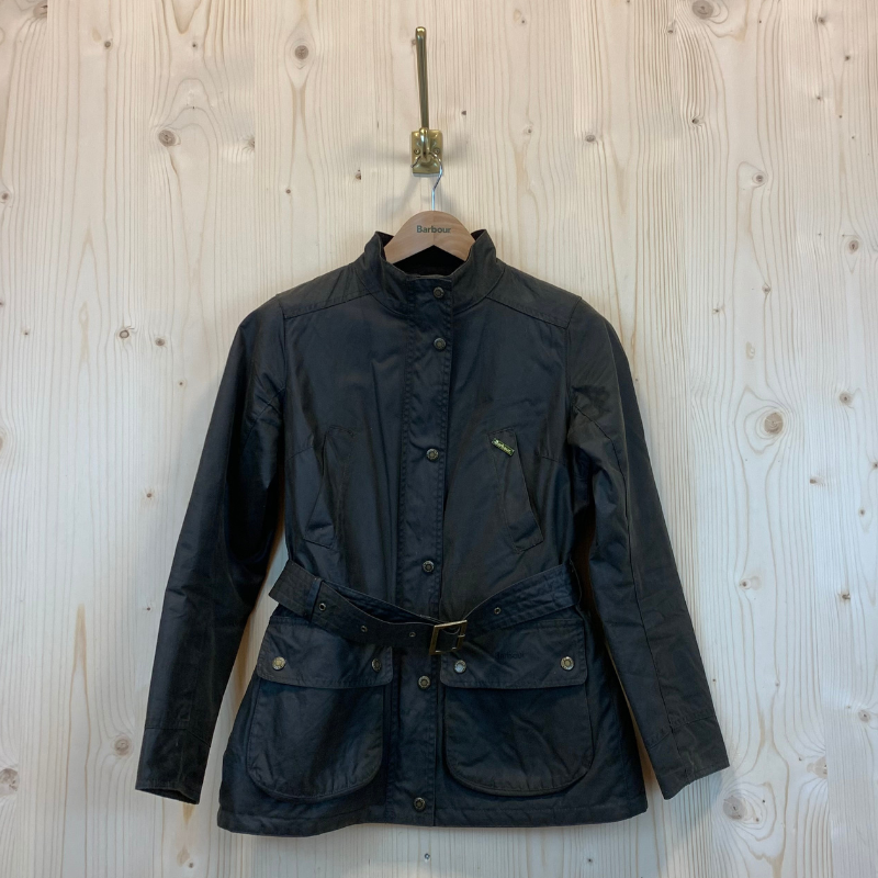 Barbour dames Montgomery geolied jack - M - Olijfgroen - Tweedehands