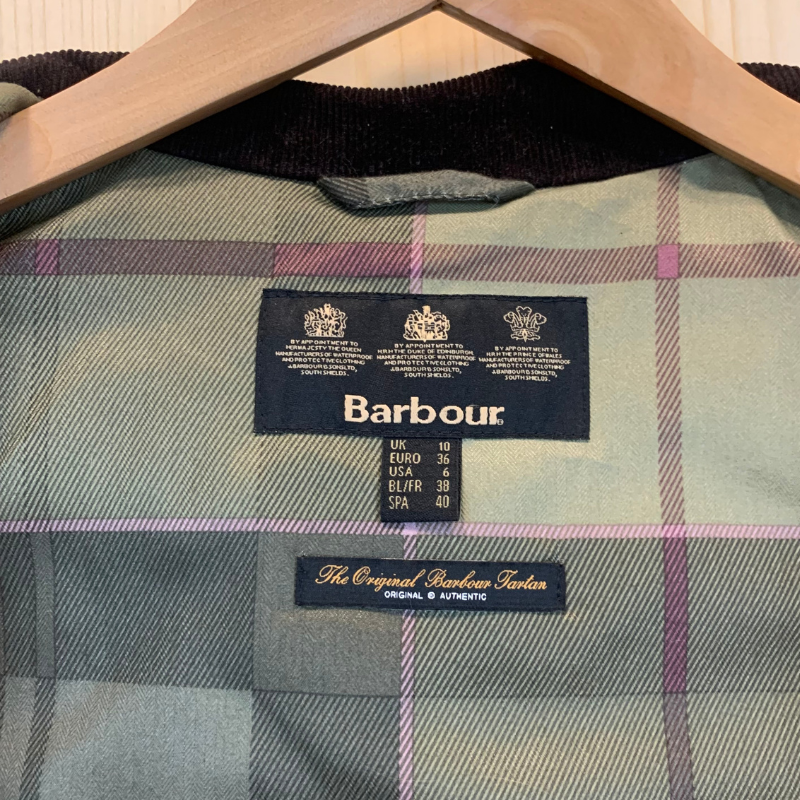 Barbour dames Montgomery geolied jack - M - Olijfgroen - Tweedehands