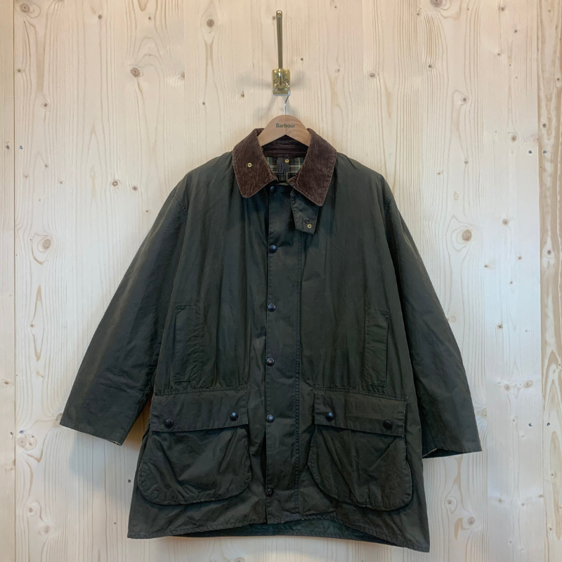 Barbour Border geolied jack - XL - Olijfgroen - Tweedehands