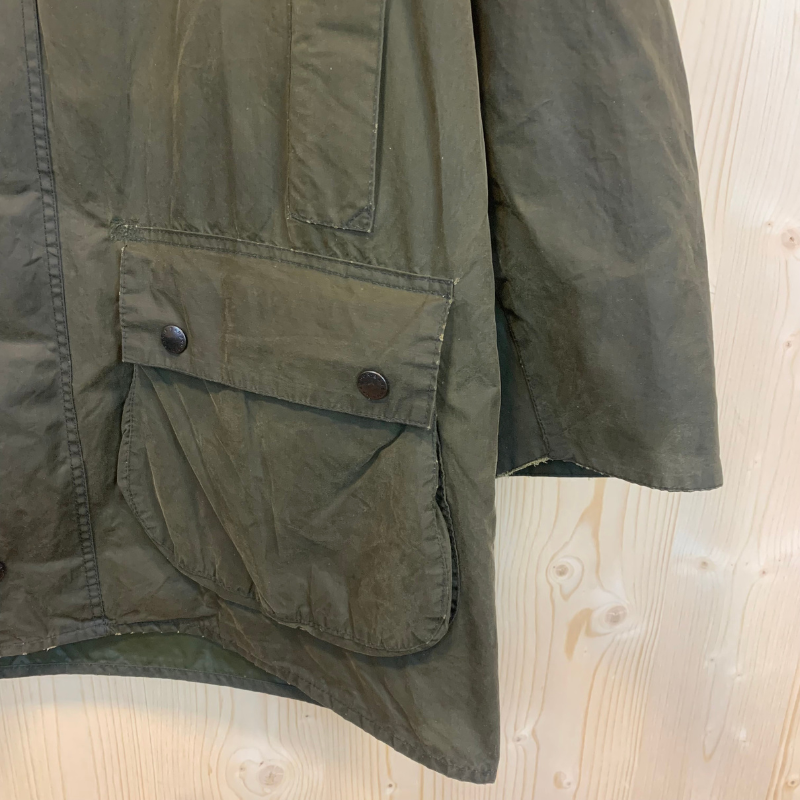 Veste Huilée Border Barbour - XL - Vert Olive - Seconde Main