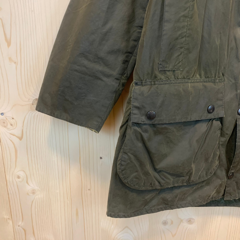 Barbour Border geolied jack - XL - Olijfgroen - Tweedehands
