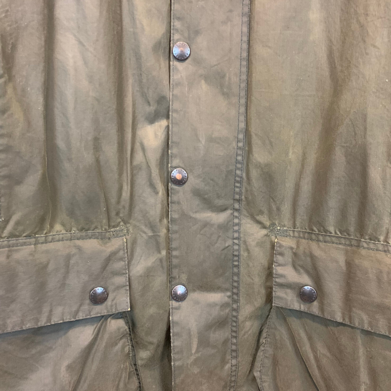 Barbour Border geolied jack - XL - Olijfgroen - Tweedehands