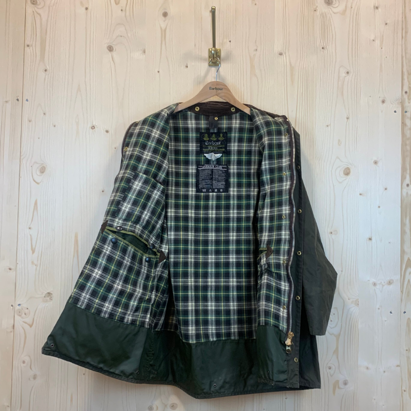 Barbour Border geolied jack - XL - Olijfgroen - Tweedehands
