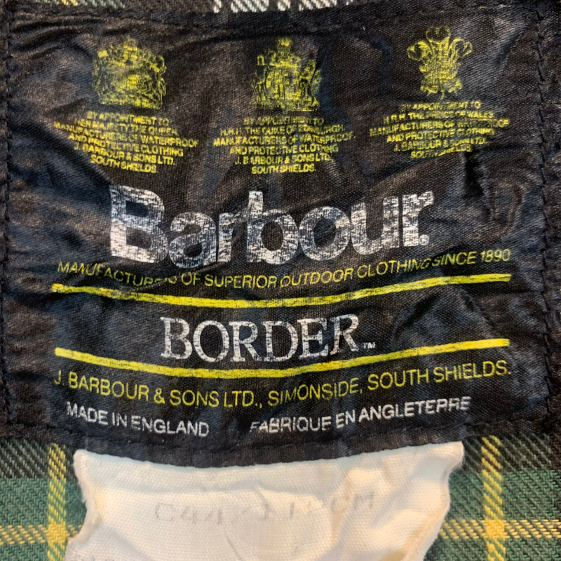 Barbour Border geolied jack - XL - Olijfgroen - Tweedehands