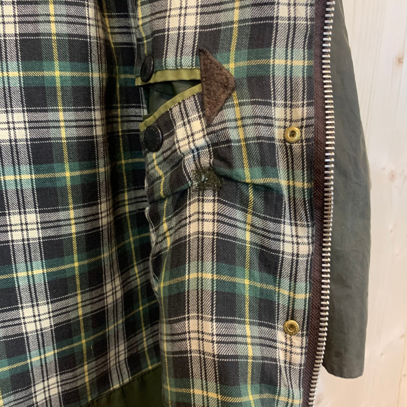 Veste Huilée Border Barbour - XL - Vert Olive - Seconde Main
