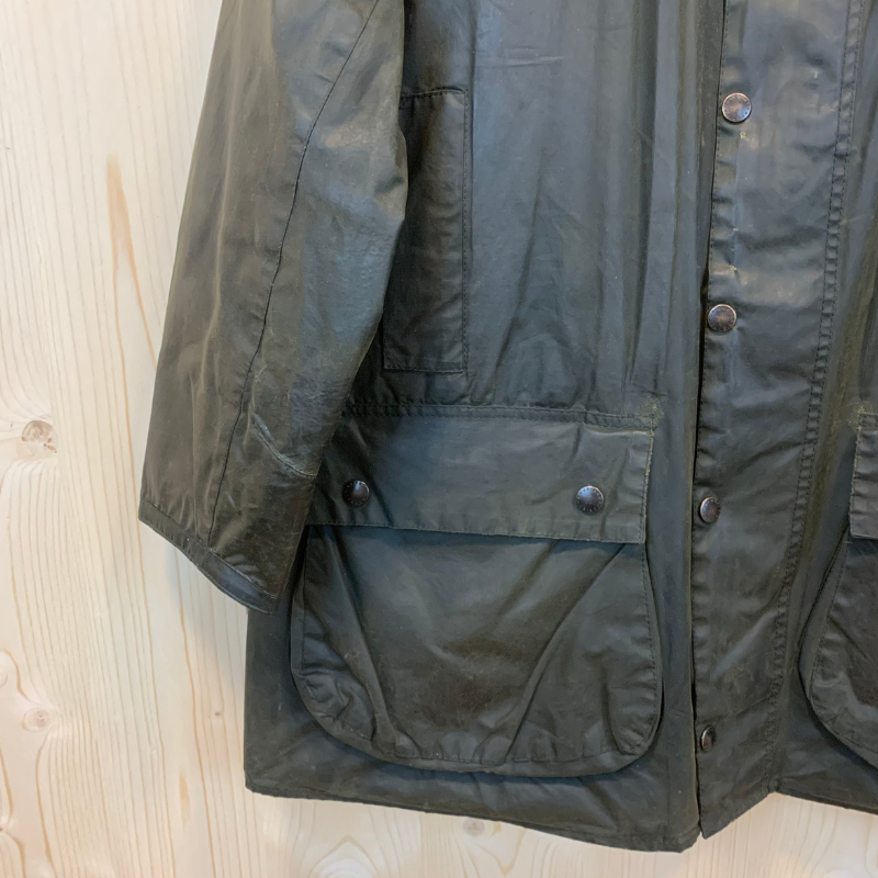 Veste Huilée Border Barbour - XXL - Vert Olive - Seconde Main