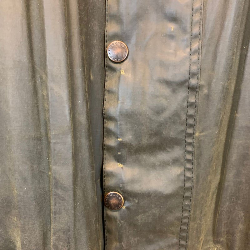 Veste Huilée Border Barbour - XXL - Vert Olive - Seconde Main