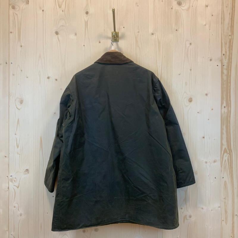 Veste Huilée Border Barbour - XXL - Vert Olive - Seconde Main