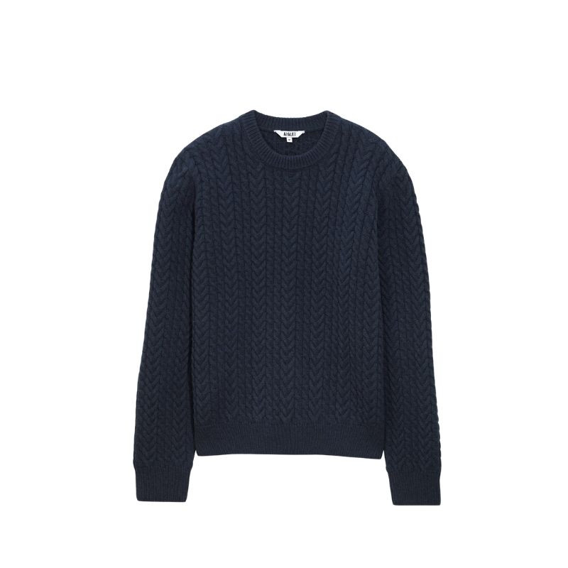 Pull torsadé col rond Aigle