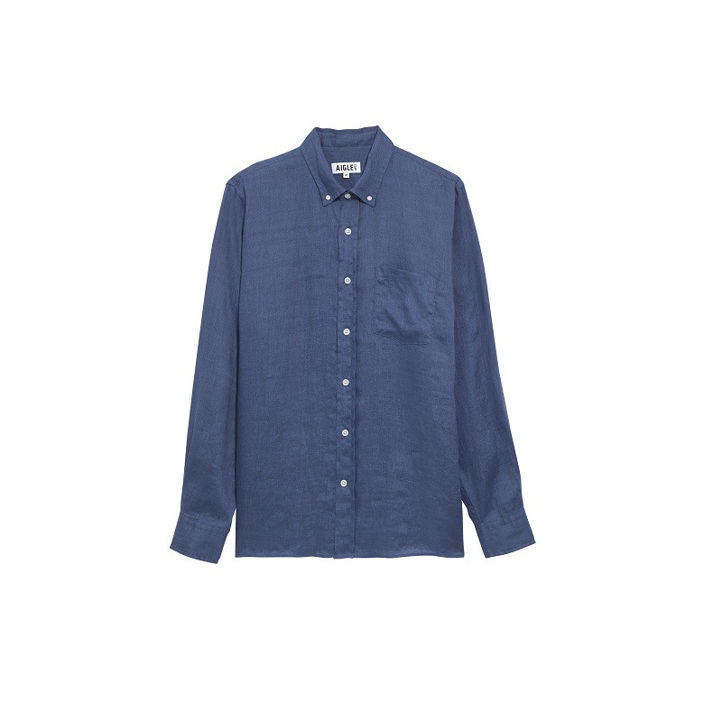 Chemise lin à manches longues Aigle