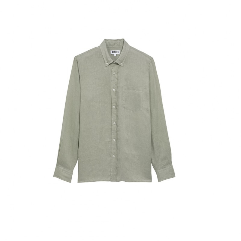 Chemise lin à manches longues Aigle