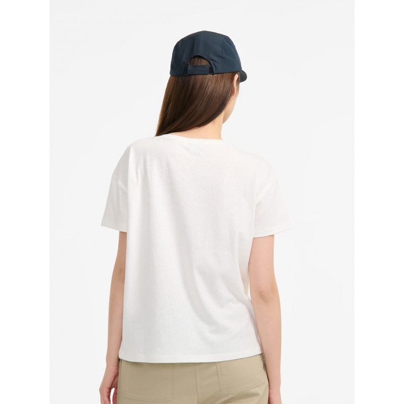T-Shirt Col V en Coton Lin Aigle