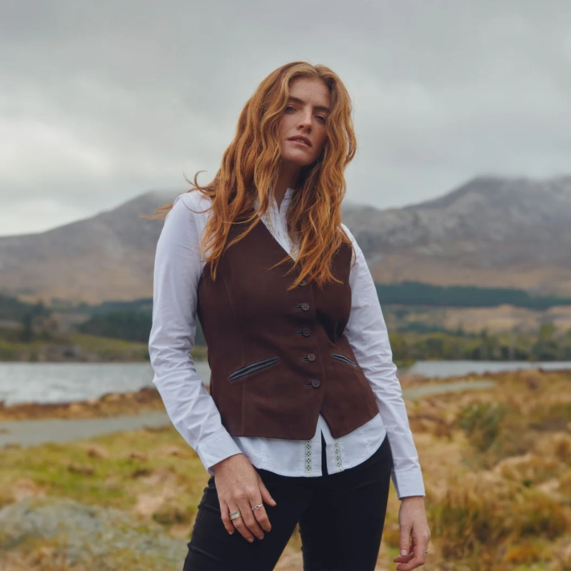Gilet en cuir Greville Femme Dubarry