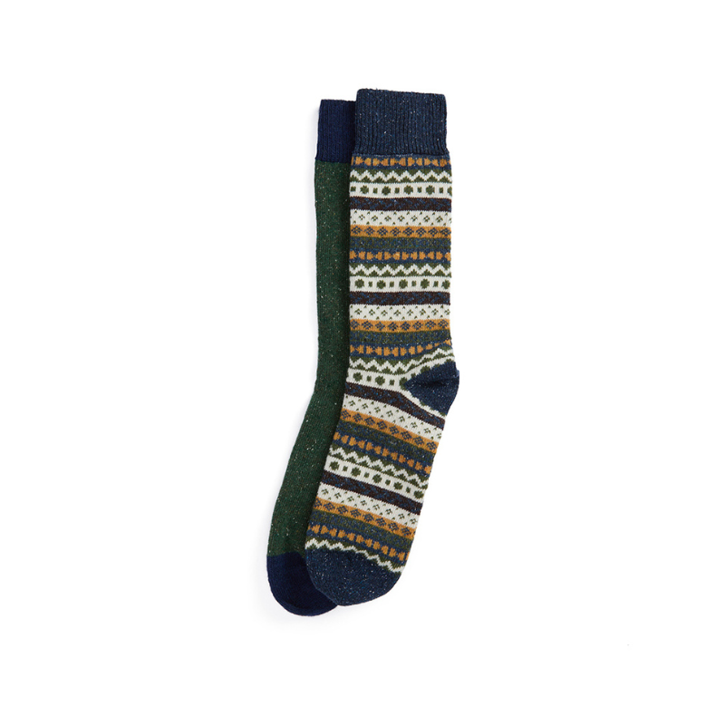 Set van 2 paar Barbour Fair Isle sokken