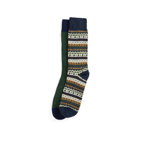 Lot de 2 paires de chaussettes Fair Isle Barbour