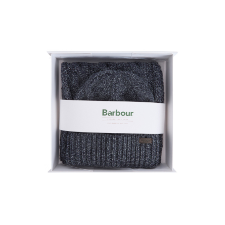 Coffret cadeau bonnet et écharpe Jesmond Barbour
