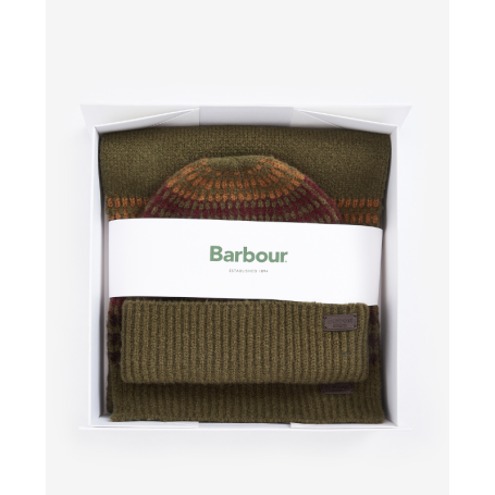 Coffret cadeau bonnet et écharpe Branton Barbour
