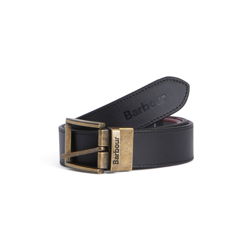 Ceinture réversible en cuir tartan Barbour