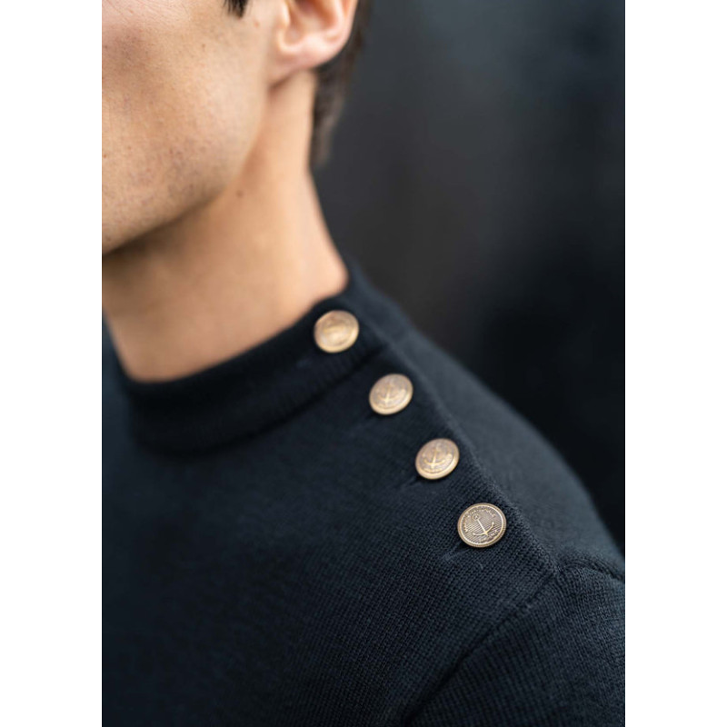 Pull marin Compas Marine Nationale x Saint James