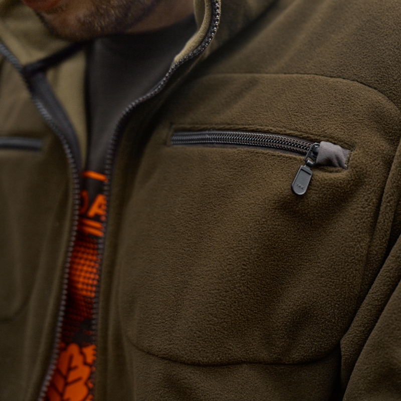 Omkeerbaar fleecevest Kamko Bronze/Willow Green Härkila