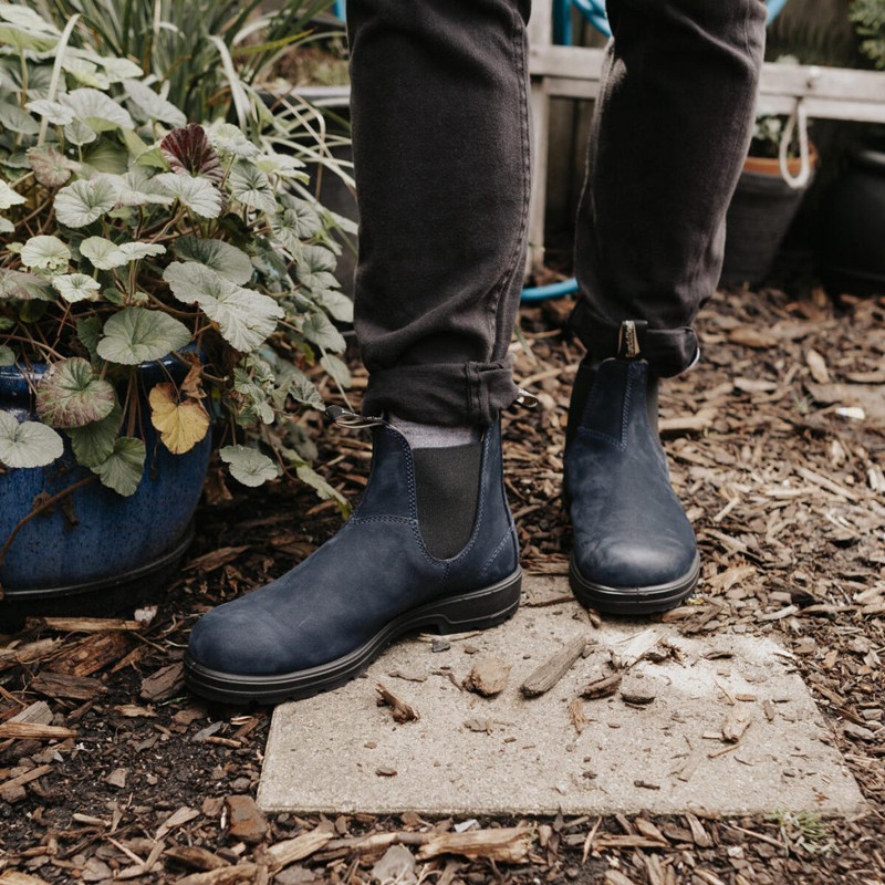 Boots Chelsea Classic mixte Navy Nubuck 1940 Blundstone