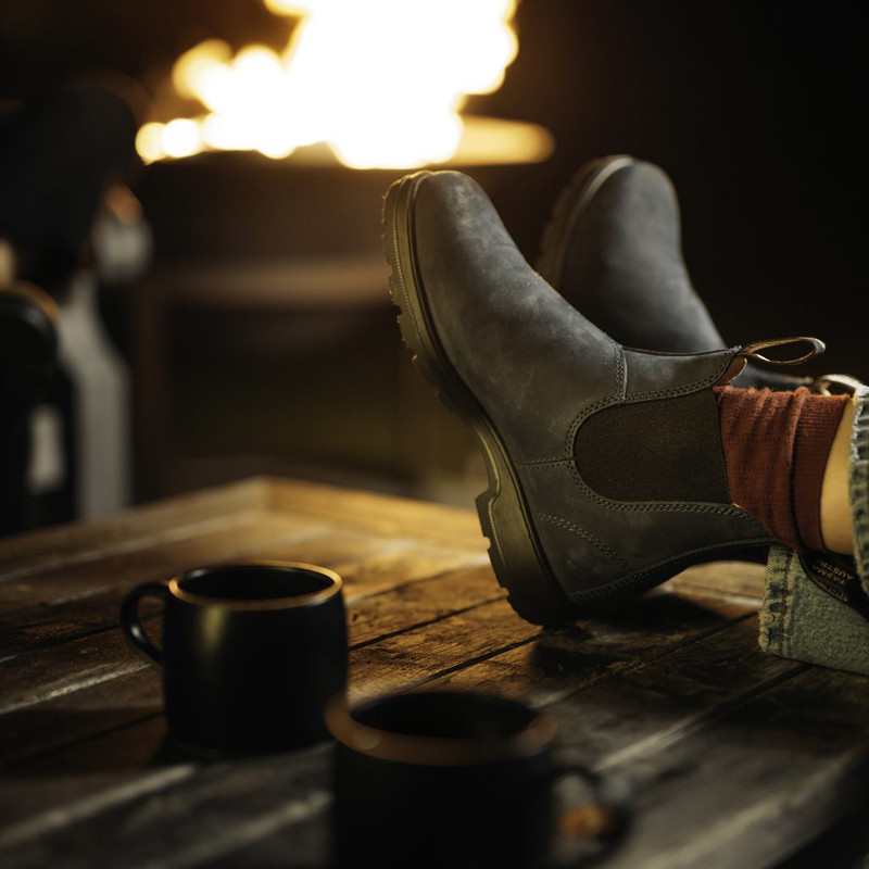 Laarzen Chelsea Klassiek mixte Navy Nubuck 1940 Blundstone