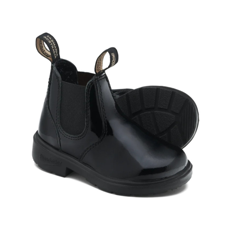 Boots Chelsea enfant Noir brillant 2255 Blundstone