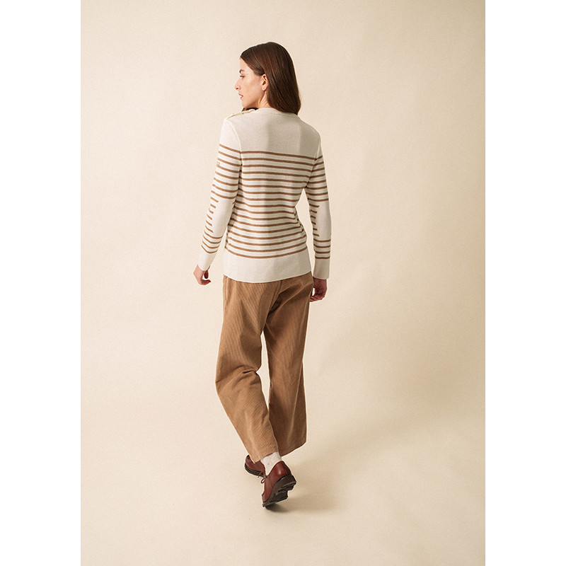Pull marin rayé Brégançon Femme Saint James